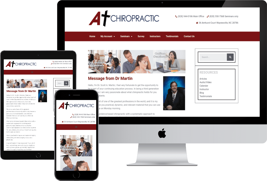 Custom ECommerce Website Design for APlusChiropracticSeminars.com